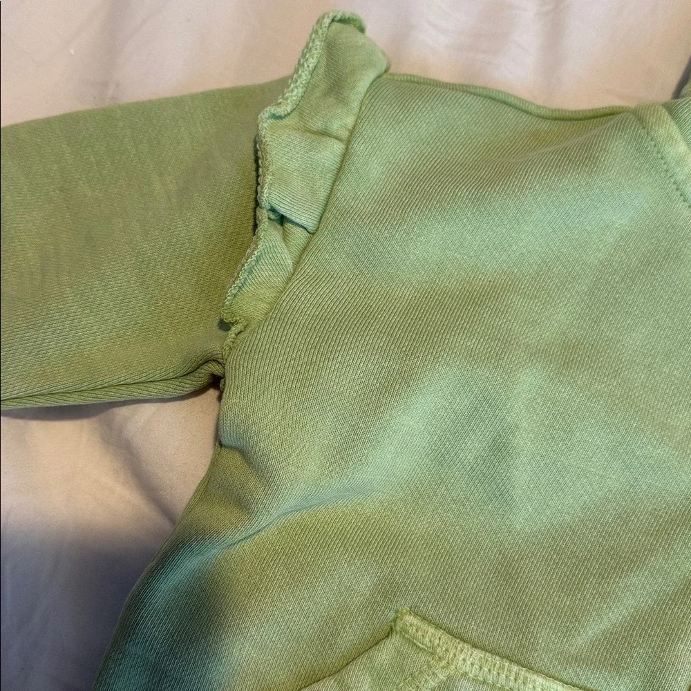 Gymboree Baby Washed Green Hooded Spring Sweat Jacket‎ SIZE 6-12 Months NWT
